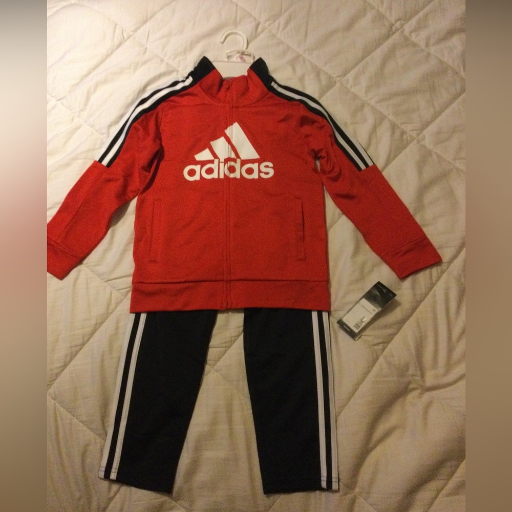 Boys Adidas tricot 2pc track set